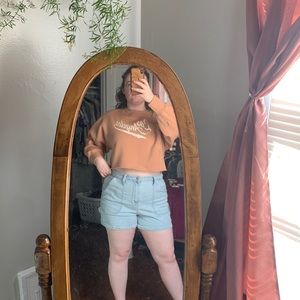 Peach Los Angeles Crop Sweatshirt